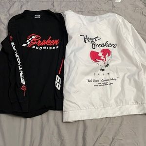 heart breakers, long sleeve and wind breaker small